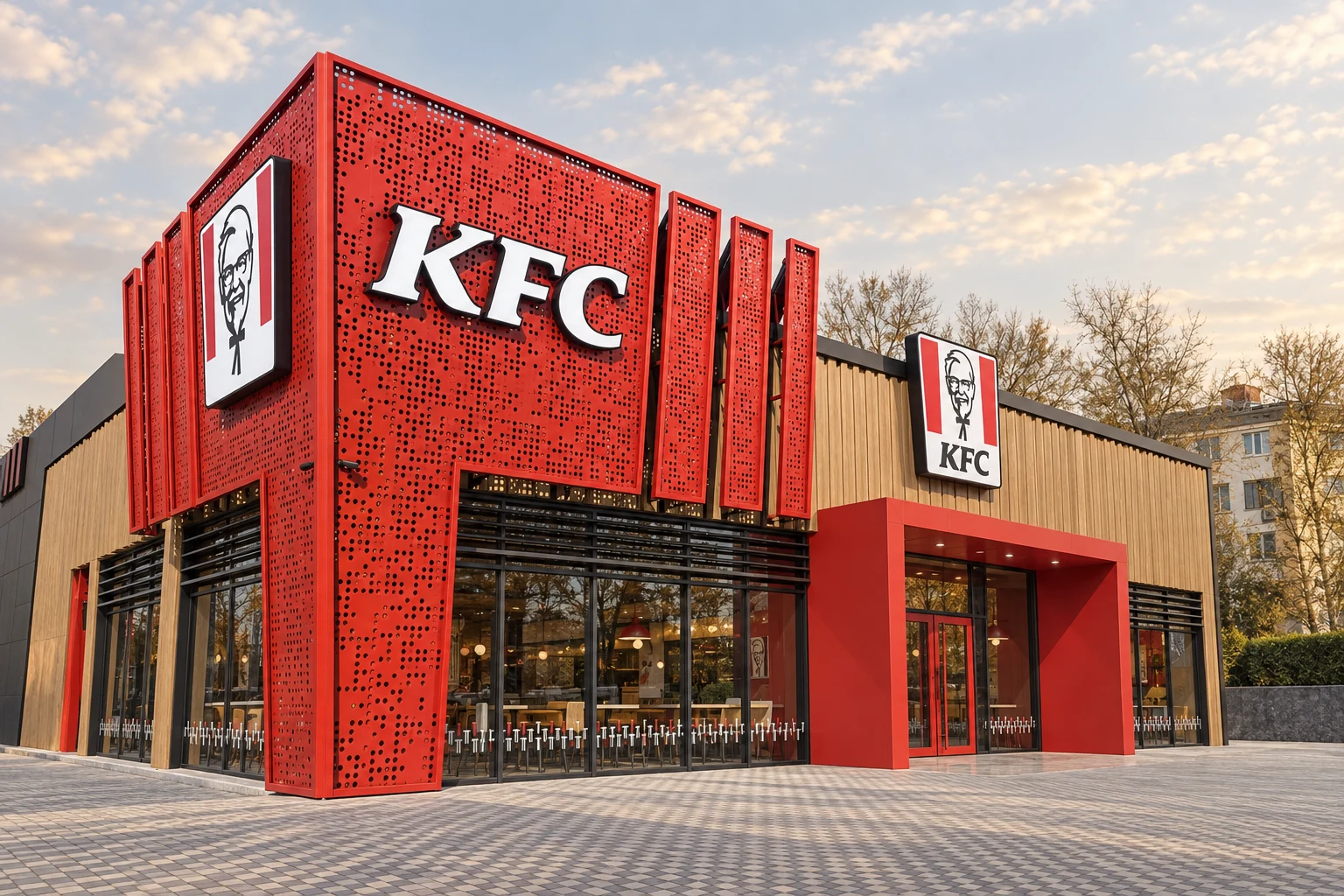 KFC Dushanbe · Retouched restaurant image