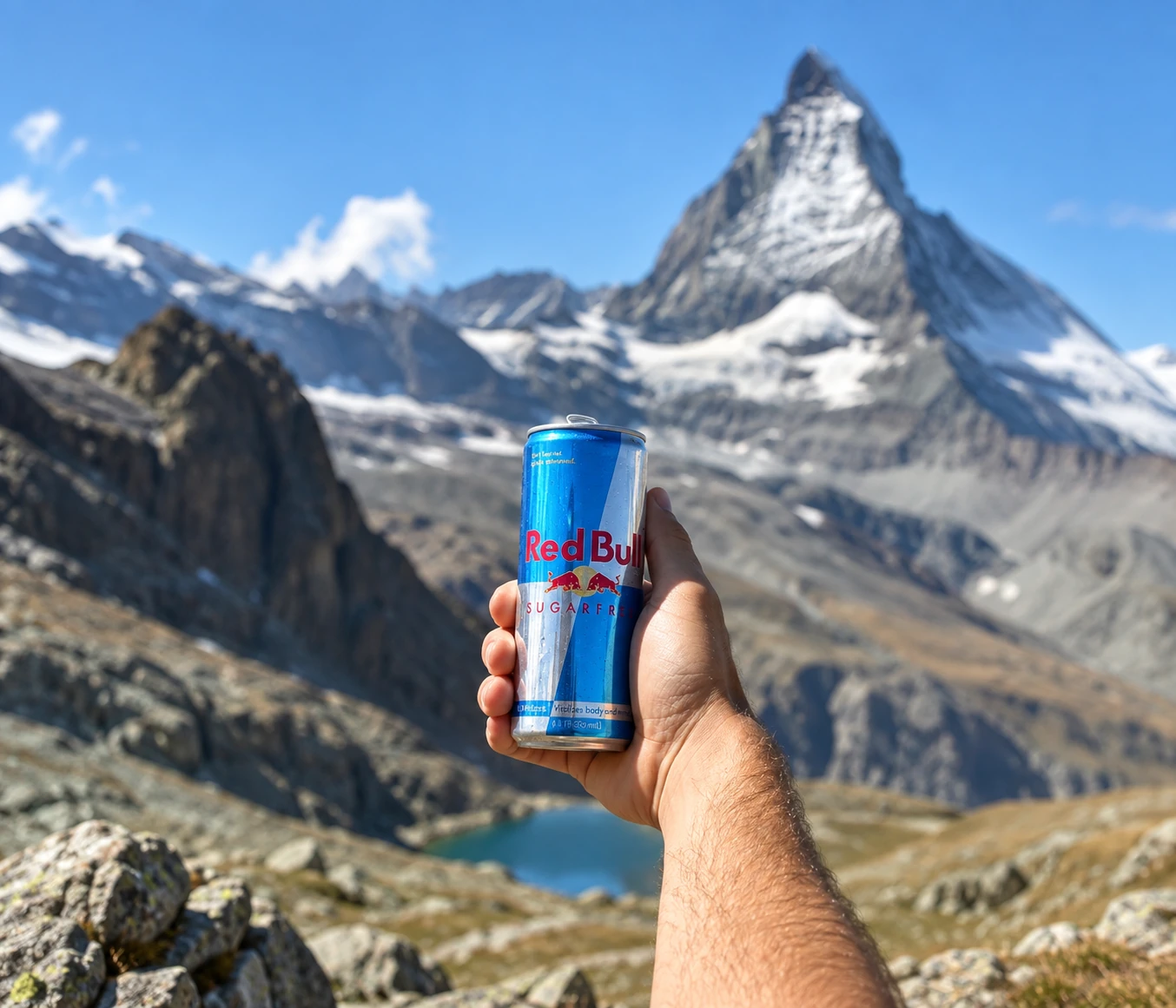 Red Bull · Mountain view